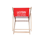 Wooden deck chair Leysin back
