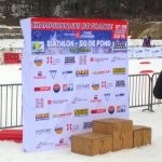 Fond de stand pliable Biathlon face podium