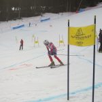 Banderole porte de géant course jaune Contamines