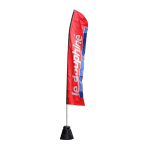 Water tank pole holder with banner