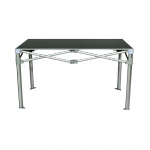 Rectangular foldable table structure