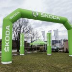 Static inflatable arch Skoda