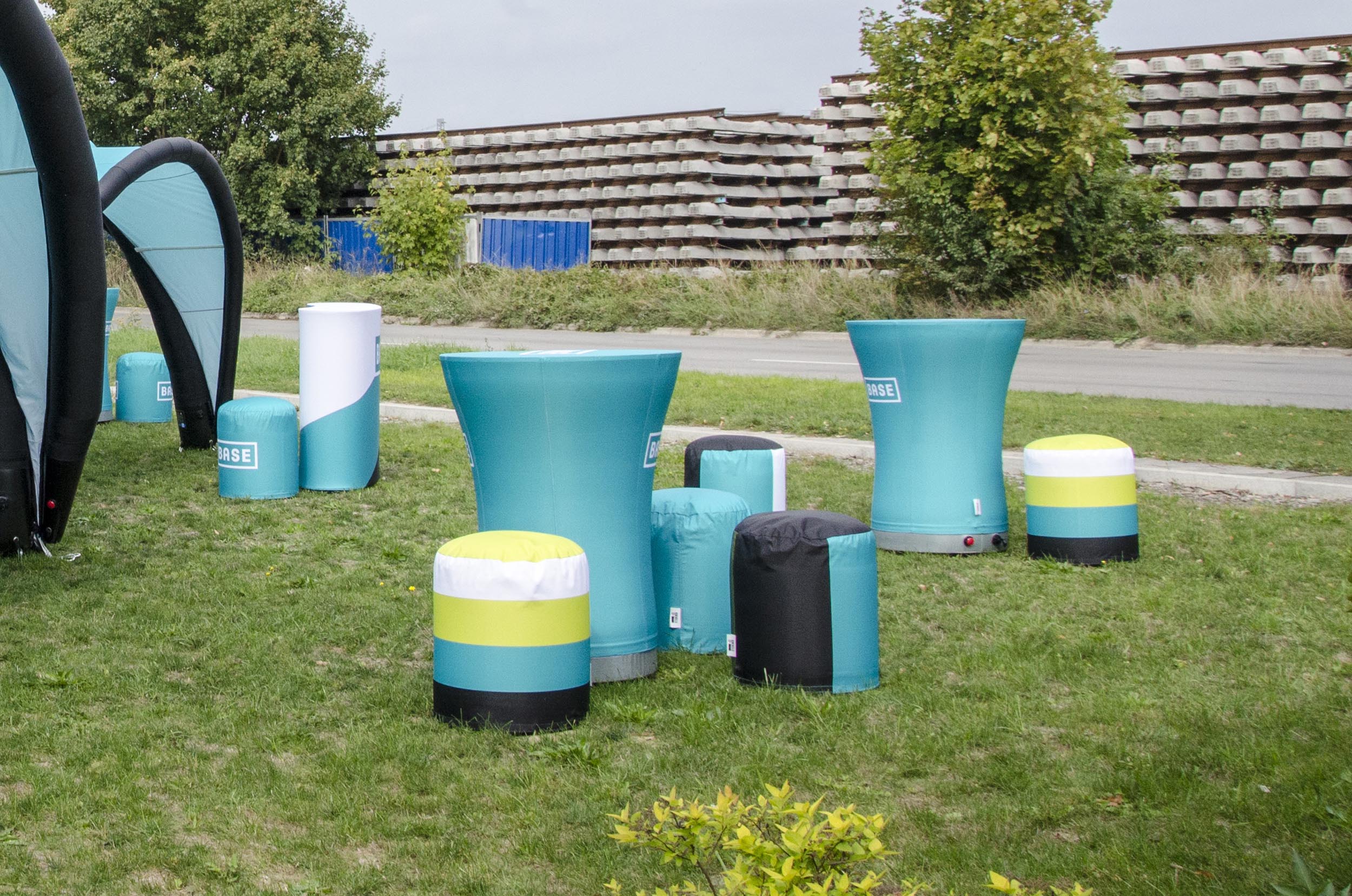 Pouf gonflable statique